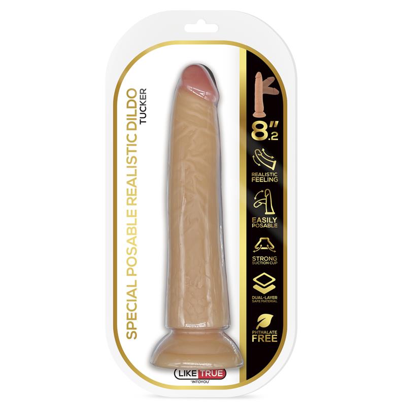Tucker Dildo Realista Articulable-Posable 8.2 Natural - Imagen 4