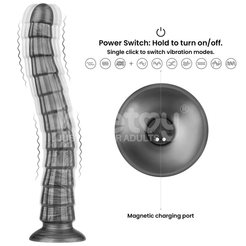 Vibrax Slider Dildo anal con Vibración King Sized 14.5 - Imagen 5
