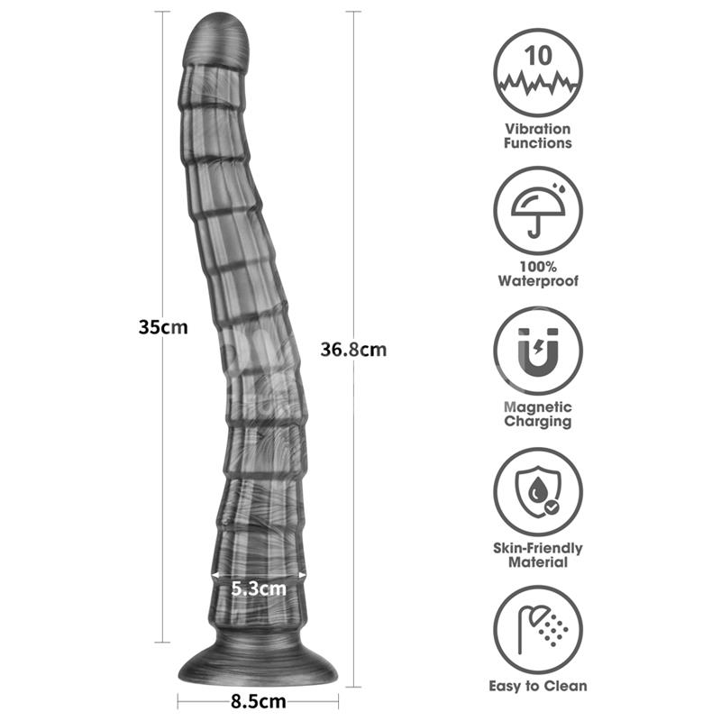 Vibrax Slider Dildo anal con Vibración King Sized 14.5 - Imagen 10