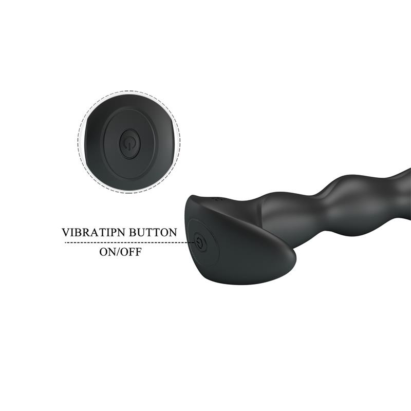 Yale Plug Anal con Vibración Negro - Imagen 3