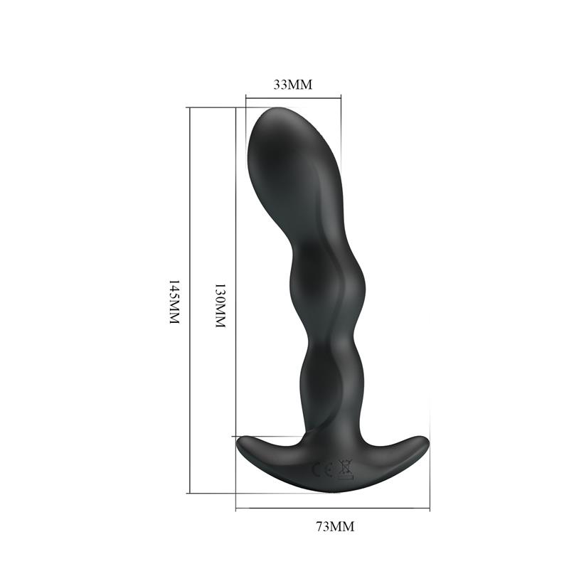 Yale Plug Anal con Vibración Negro - Imagen 5
