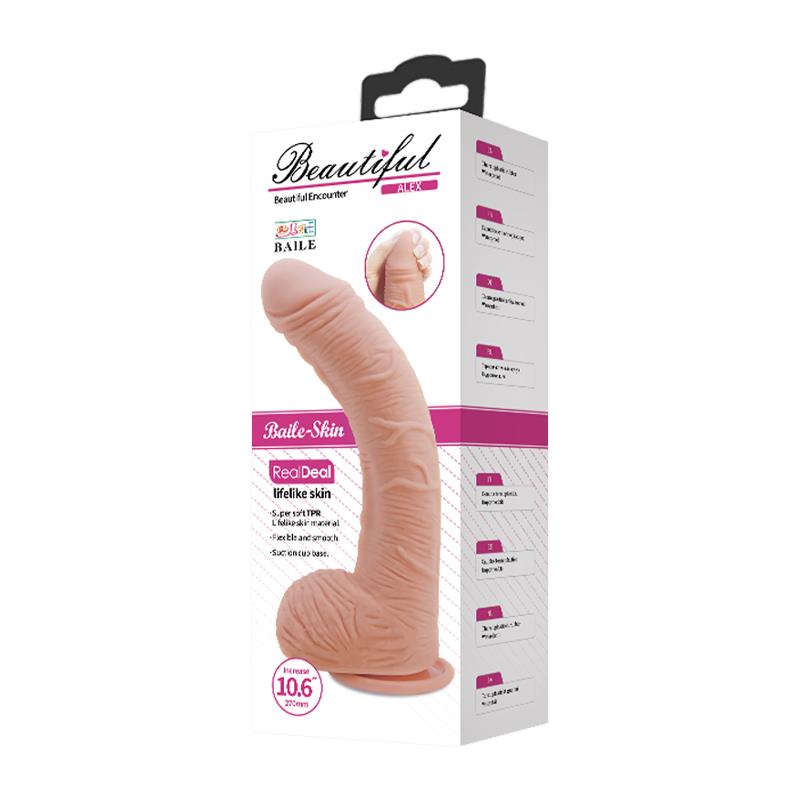 Alex Dildo con Testículos Punto G con Ventosa Natural - Imagen 9