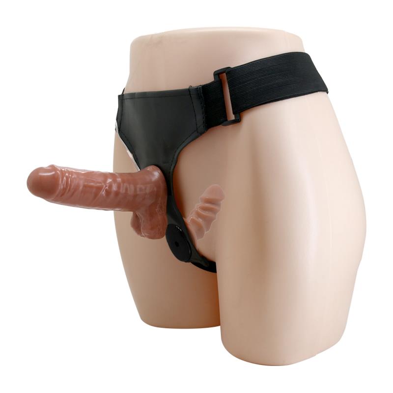 Arnés con Dildo Doble Retractil con Vibración - Imagen 12