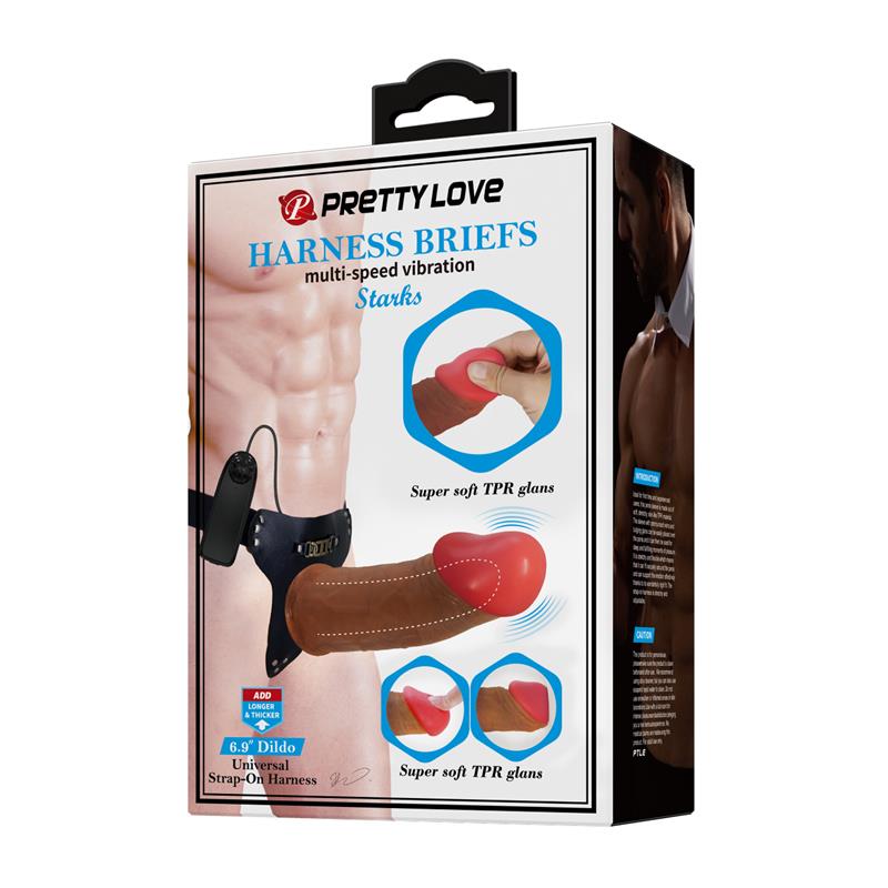 Arnés con Dildo Hueco y Vibración con Control Remoto Starks - Imagen 9