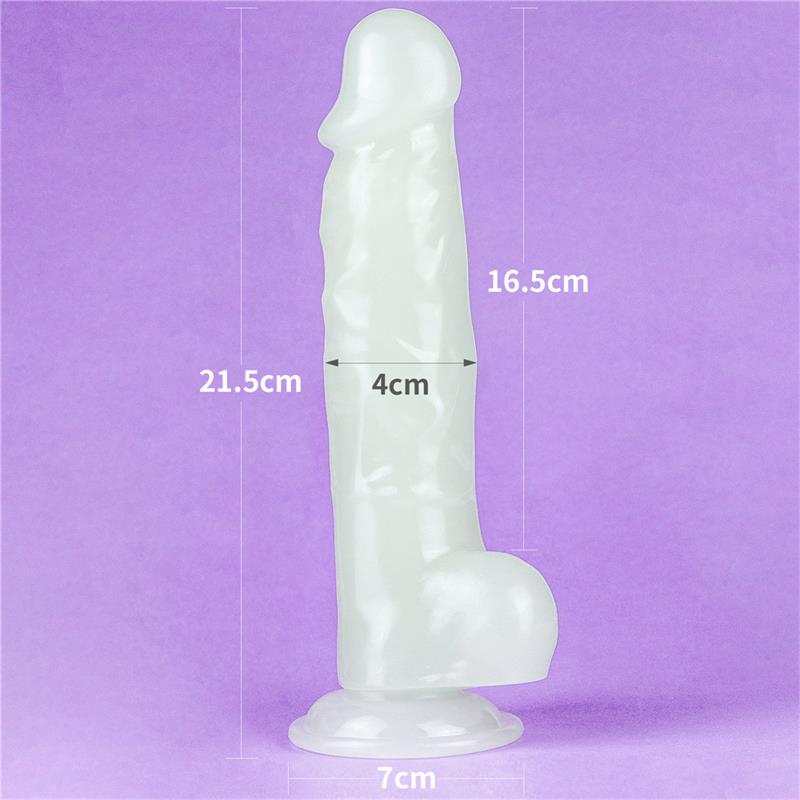 Dildo 8.5 Lumino Luz Azul - Imagen 3