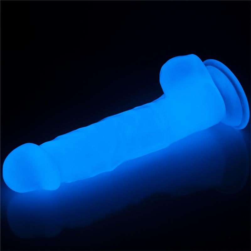 Dildo 8.5 Lumino Luz Azul - Imagen 9