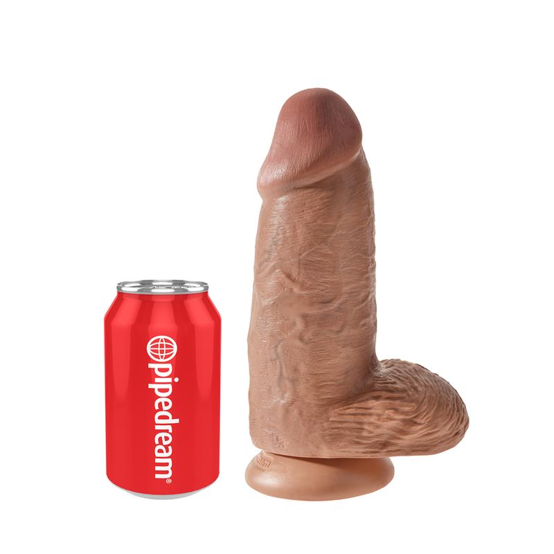 Dildo con Testículos 9 Chubby Bronceado - Imagen 5
