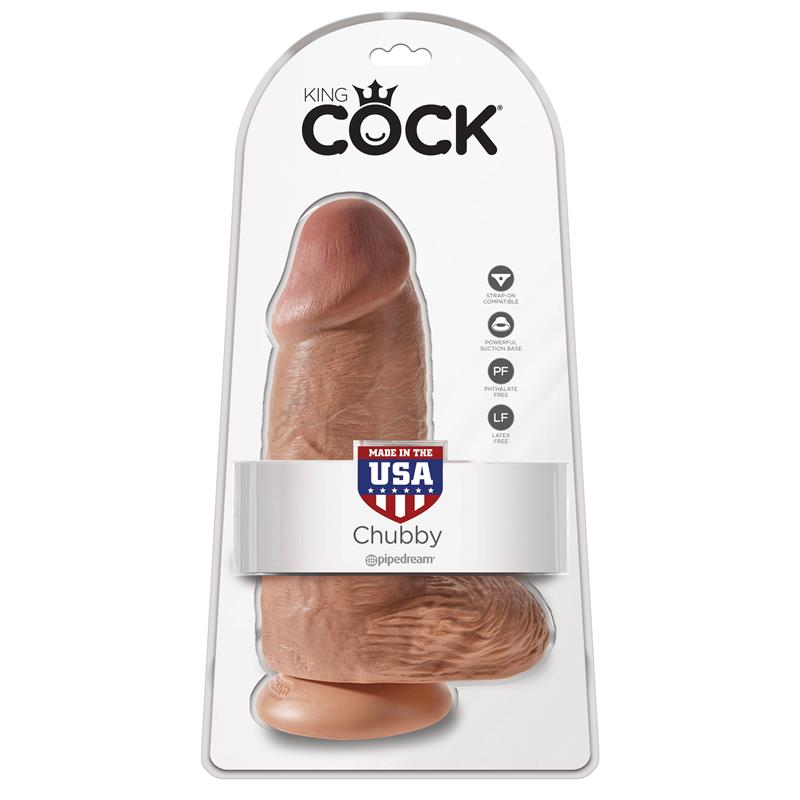 Dildo con Testículos 9 Chubby Bronceado - Imagen 6