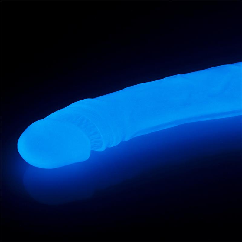 Dildo Doble Lumino 14.5 Luz Azul - Imagen 6