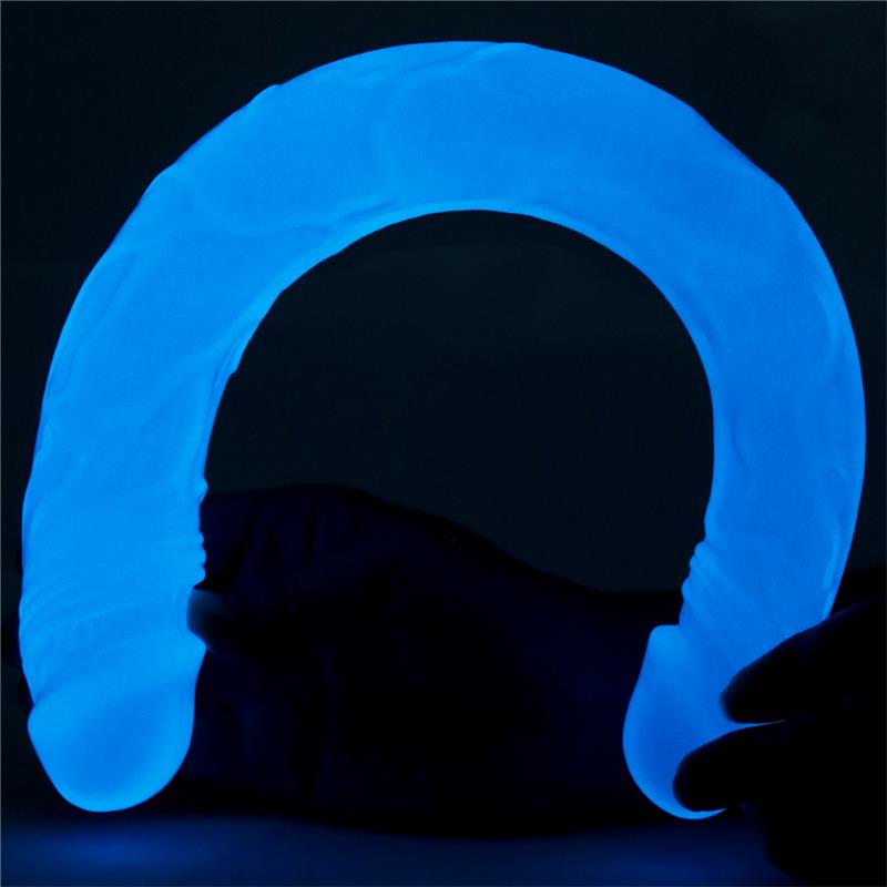 Dildo Doble Lumino 14.5 Luz Azul - Imagen 7