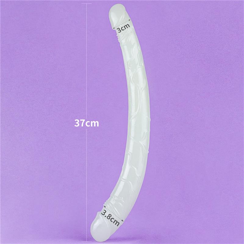 Dildo Doble Lumino 14.5 Luz Azul - Imagen 9