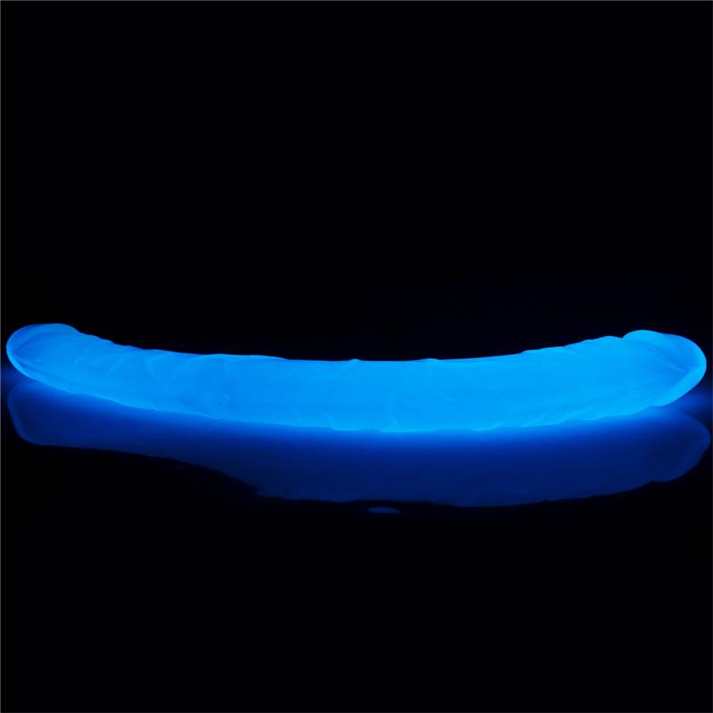 Dildo Doble Lumino 14.5 Luz Azul - Imagen 10