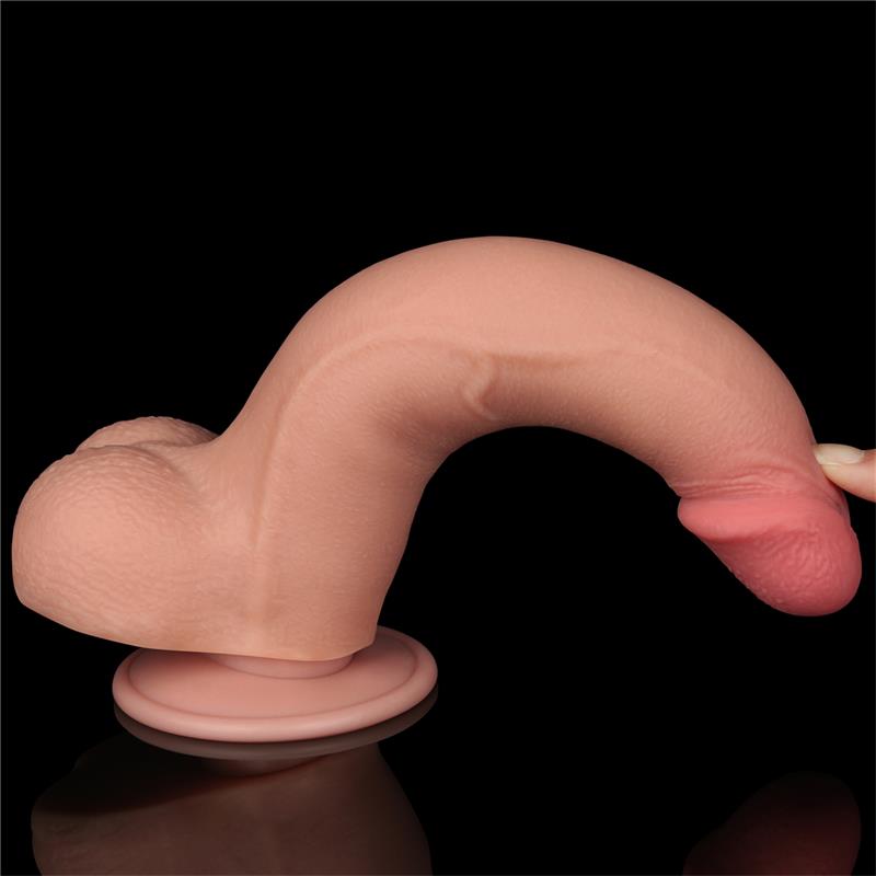 Dildo Dual Density Piel Deslizante Retractil 8.5 - Imagen 3