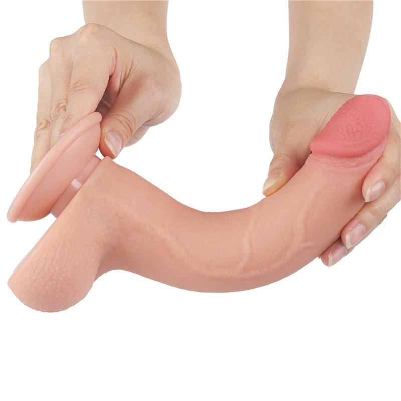 Dildo Dual Density Piel Deslizante Retractil 8.5 - Imagen 4