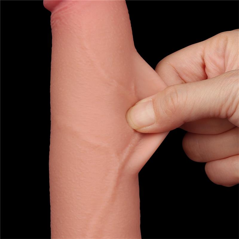 Dildo Dual Density Piel Deslizante Retractil 8.5 - Imagen 6