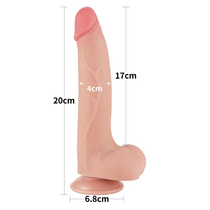 Dildo Dual Density Piel Deslizante Retractil 8.5 - Imagen 11