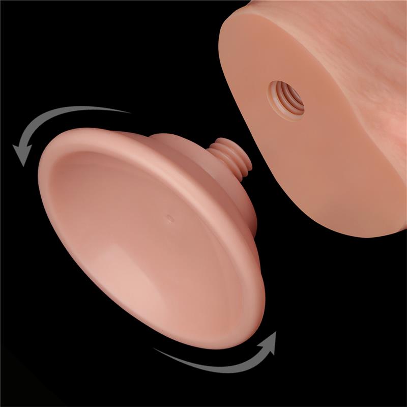 Dildo Dual Layer Piel Deslizante Retractil 8 - Imagen 3