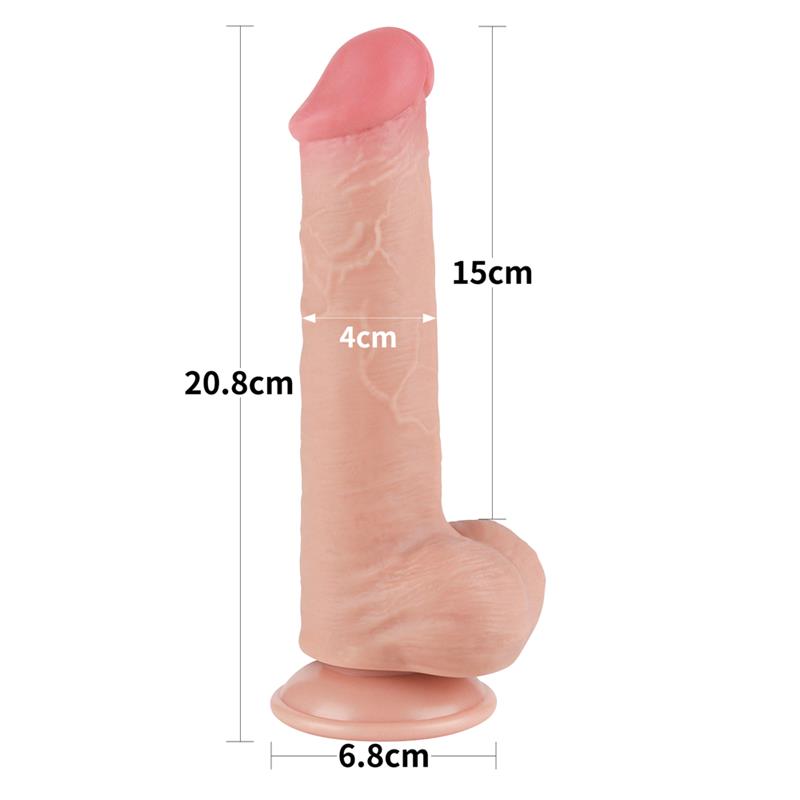 Dildo Dual Layer Piel Deslizante Retractil 8 - Imagen 7