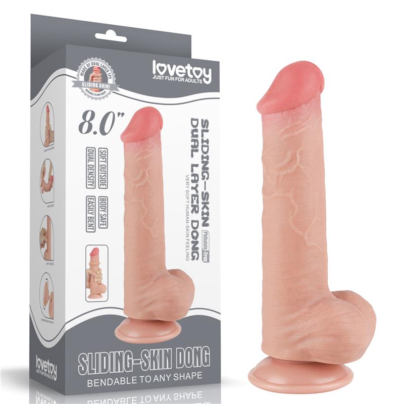 Dildo Dual Layer Piel Deslizante Retractil 8 - Imagen 8