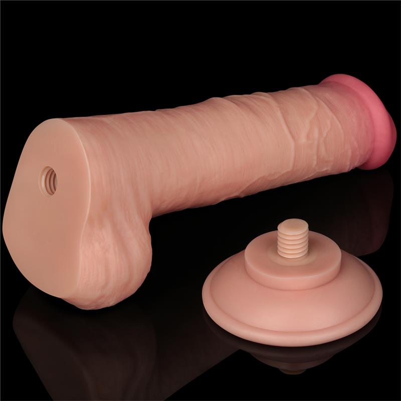 Dildo Dual Layer Piel Deslizante Retractil 8 - Imagen 9