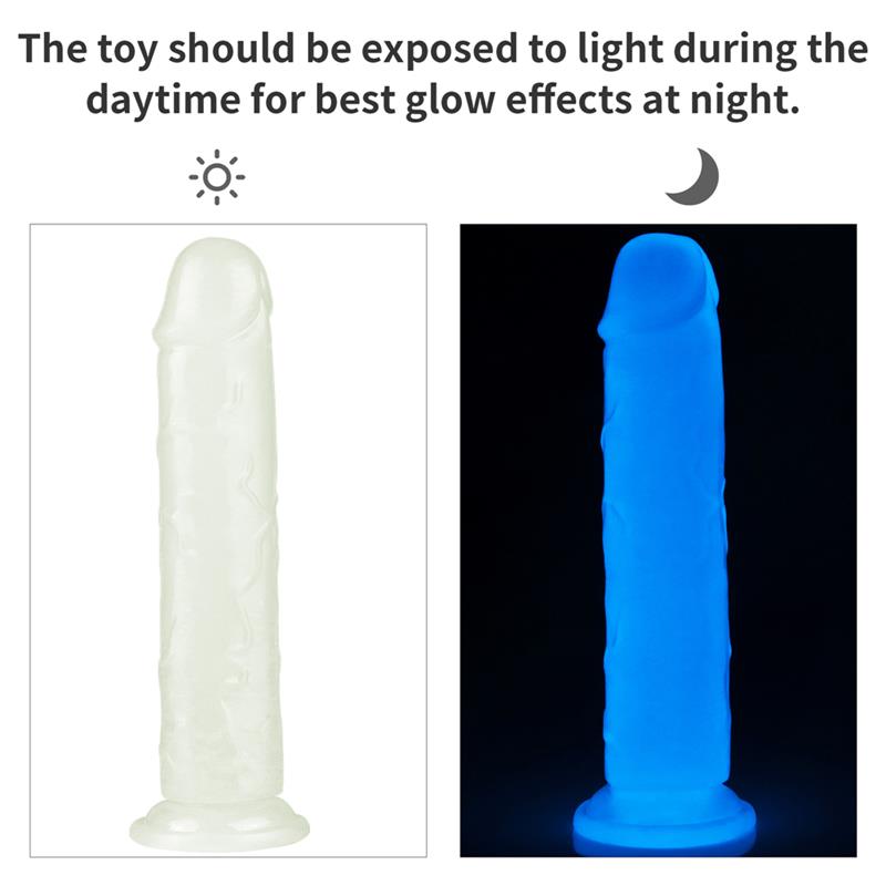 Dildo Lumino 8 Luz Azul - Imagen 6