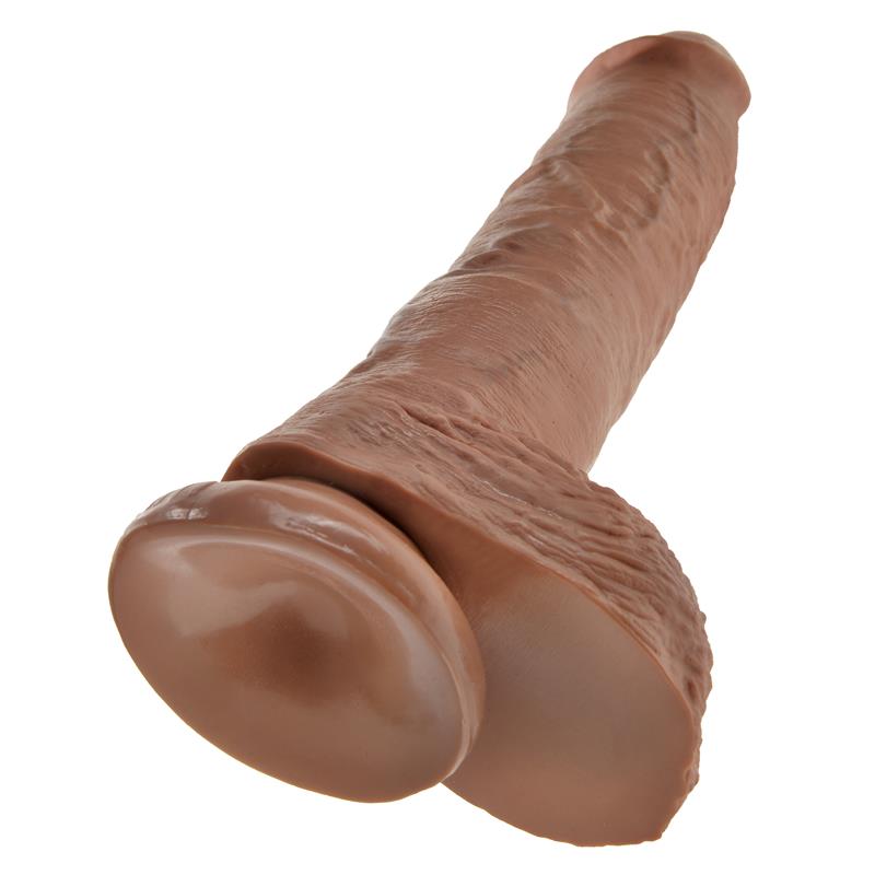 Dildo Reaslista con Testículos 10 Bronceado - Imagen 6
