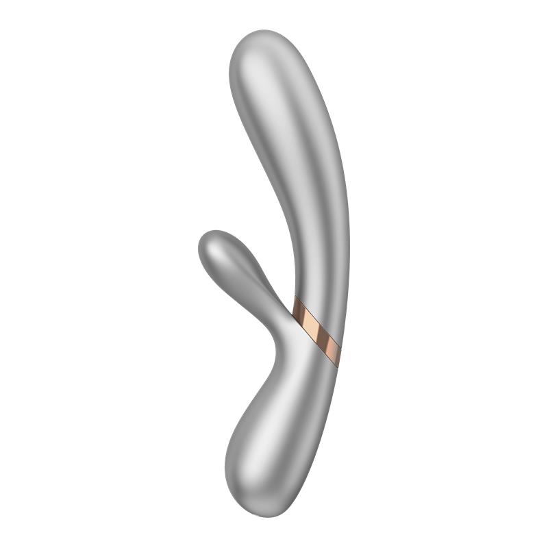 Hot Lover Vibrador Efecto Calor con APP Plata y Champagne - Imagen 6