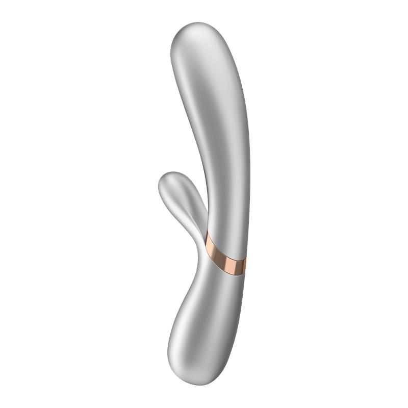 Hot Lover Vibrador Efecto Calor con APP Plata y Champagne - Imagen 7