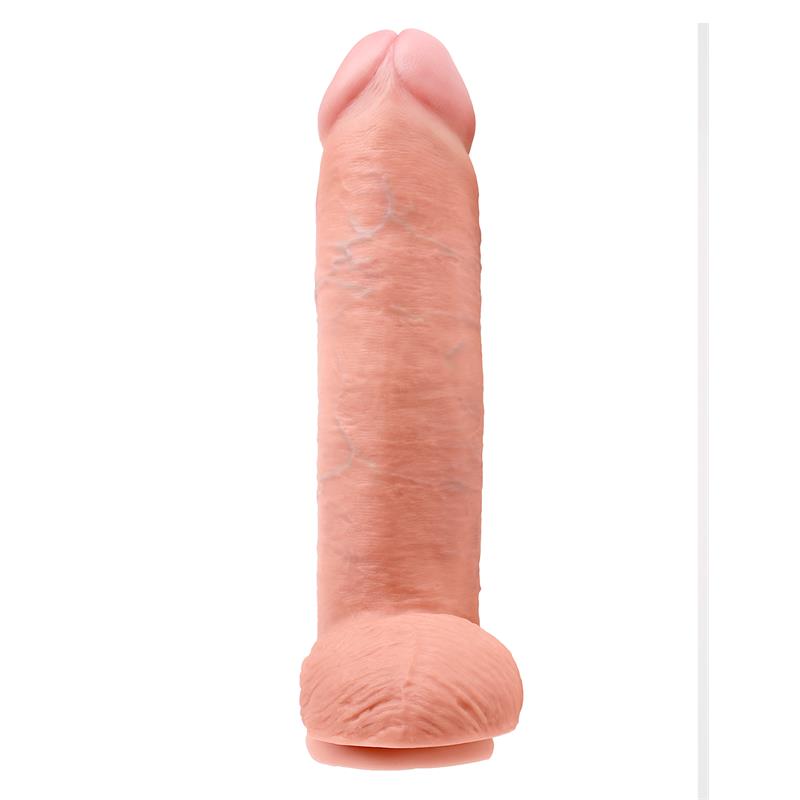 King Cock Pene con Testículos de 12 - Color Natural - Imagen 3