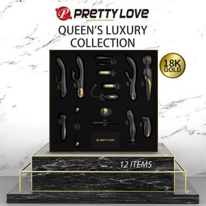 Luxury Set Queens 12 Juguetes Negro y Oro 18k