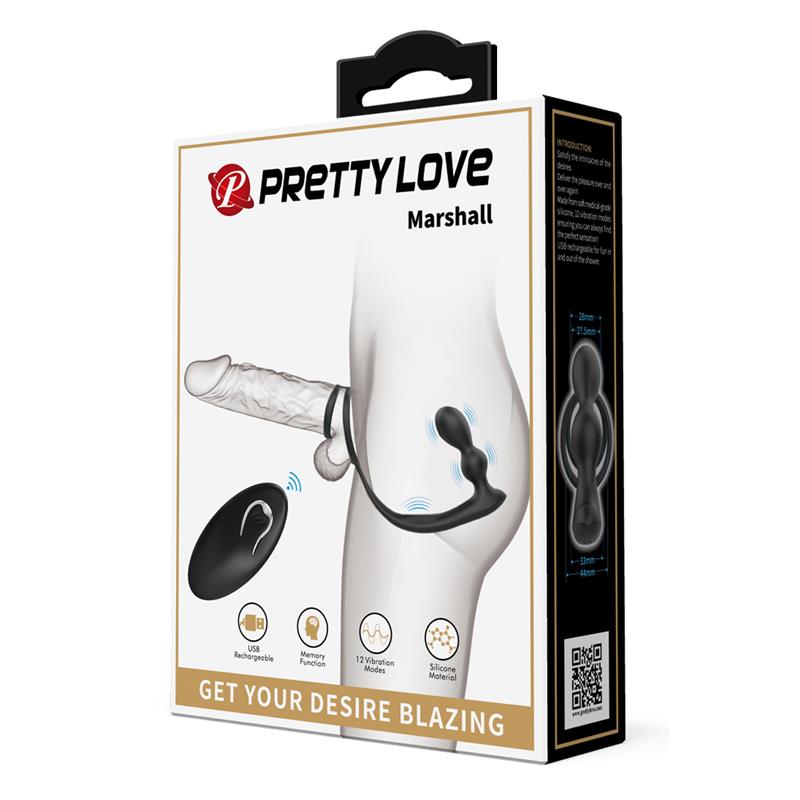 Marshall Plug Anal con Vibración y Anillo para el Pene y Testículos - Imagen 8