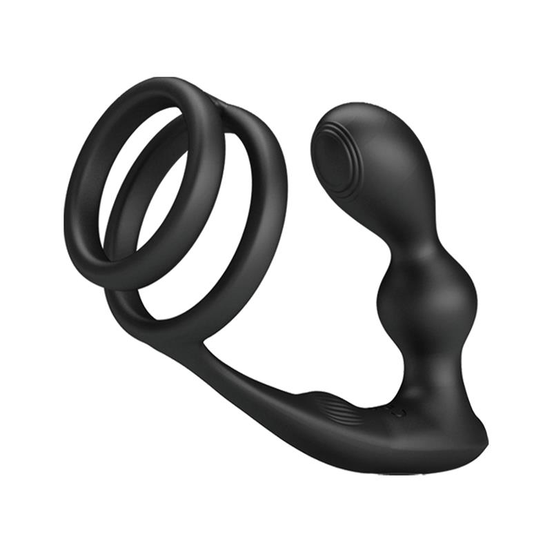 Marshall Plug Anal con Vibración y Anillo para el Pene y Testículos - Imagen 11