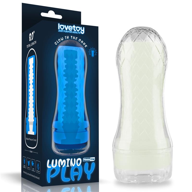 Masturbador Masculino Lumino Luz Azul - Imagen 9