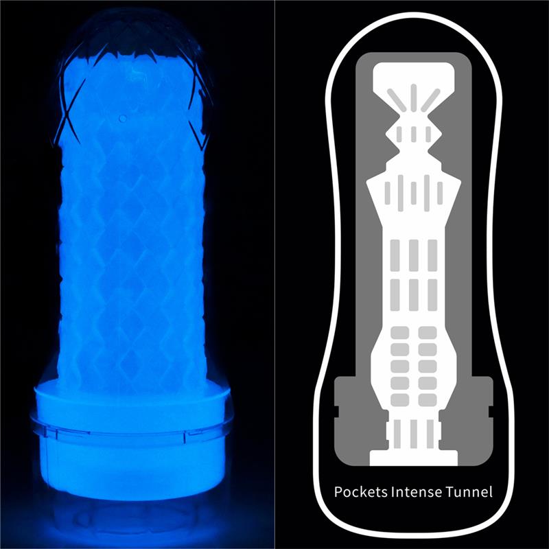 Masturbador Masculino Lumino Luz Azul - Imagen 3