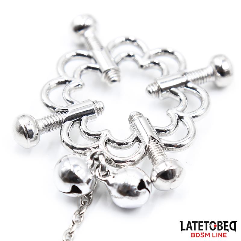 Pinzas de Metal para Pezones Cadena y Cascabeles - Imagen 3