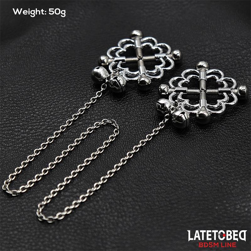 Pinzas de Metal para Pezones Cadena y Cascabeles - Imagen 6