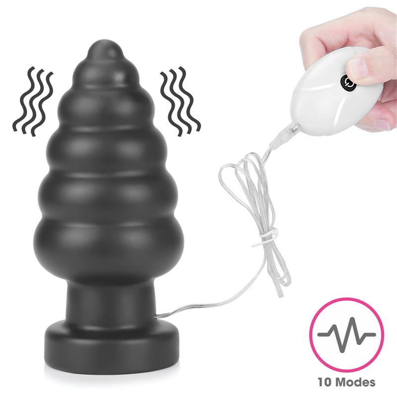 Plug Anal con Vibración King Sized 7 Negro - Imagen 9