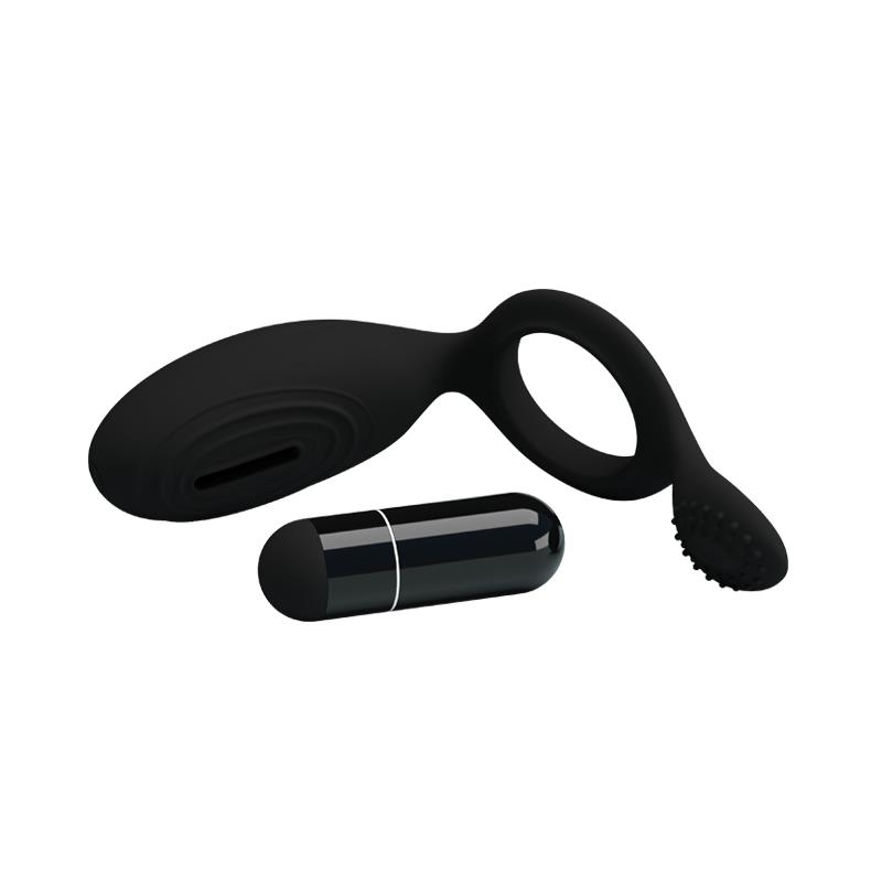 Pretty Love Anillo Vibrador Ethel Color Negro - Imagen 5