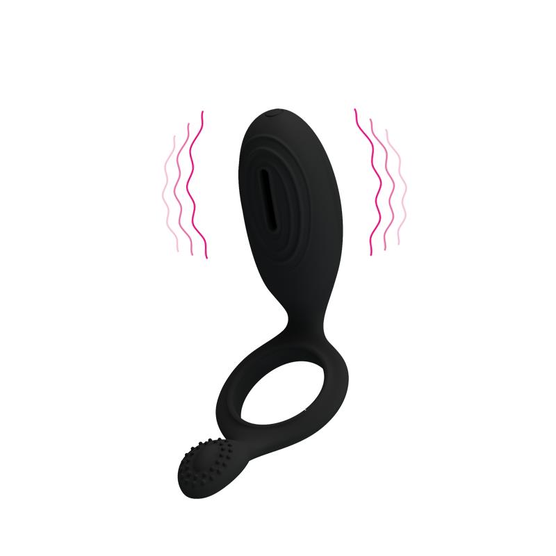Pretty Love Anillo Vibrador Ethel Color Negro - Imagen 8