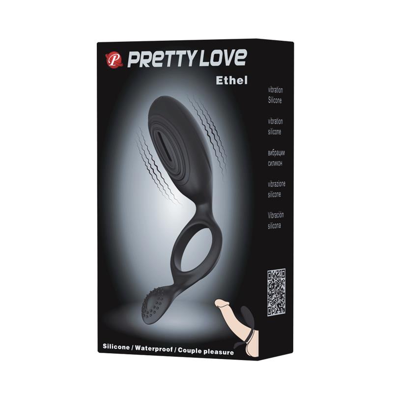 Pretty Love Anillo Vibrador Ethel Color Negro - Imagen 11