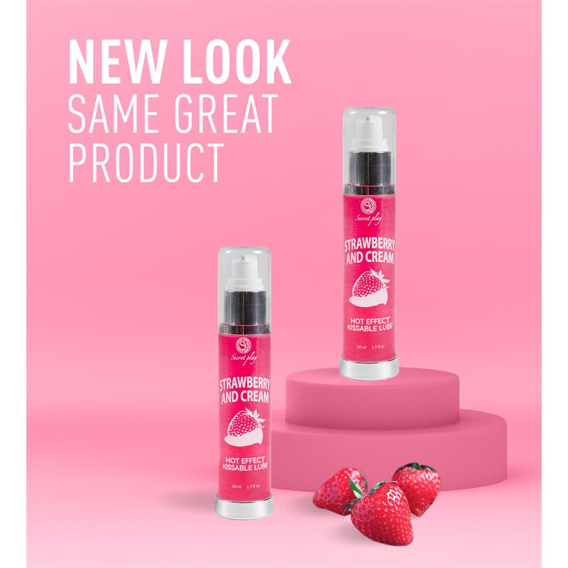 Lubricante Efecto Calor Fresas con Nata 50 ml - Imagen 4