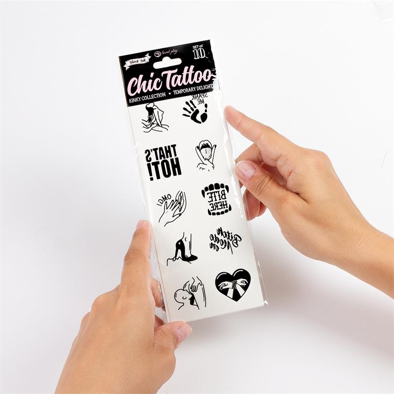 Set de 10 Tattoos Temporales Kinky Collection - Imagen 4
