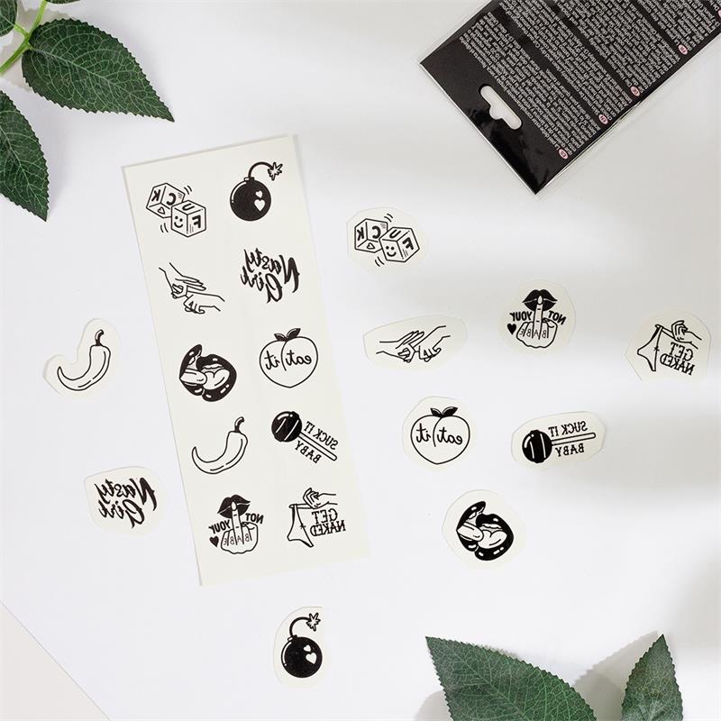 Set de 10 Tattoos Temporales Spicy Collection - Imagen 3