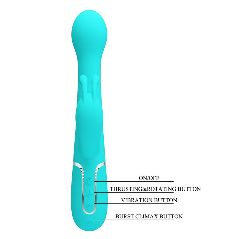 Vibrador con Thrusting y Bolas Rotatorias Dejon Azul - Imagen 6
