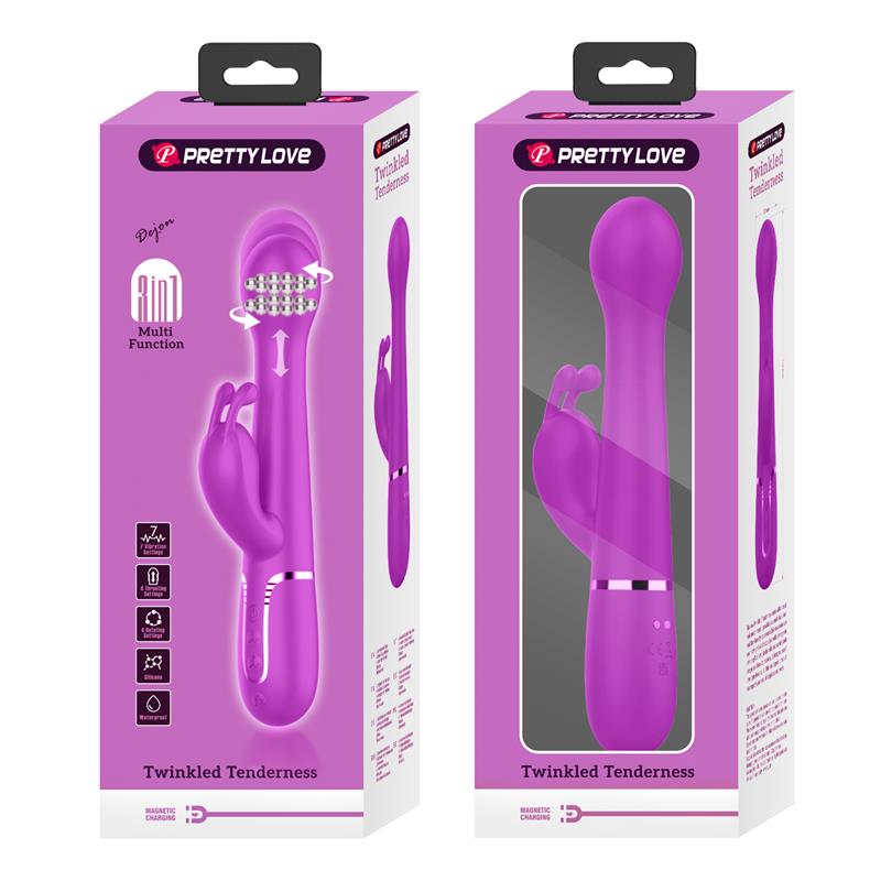 Vibrador con Thrusting y Bolas Rotatorias Dejon Rosa - Imagen 4