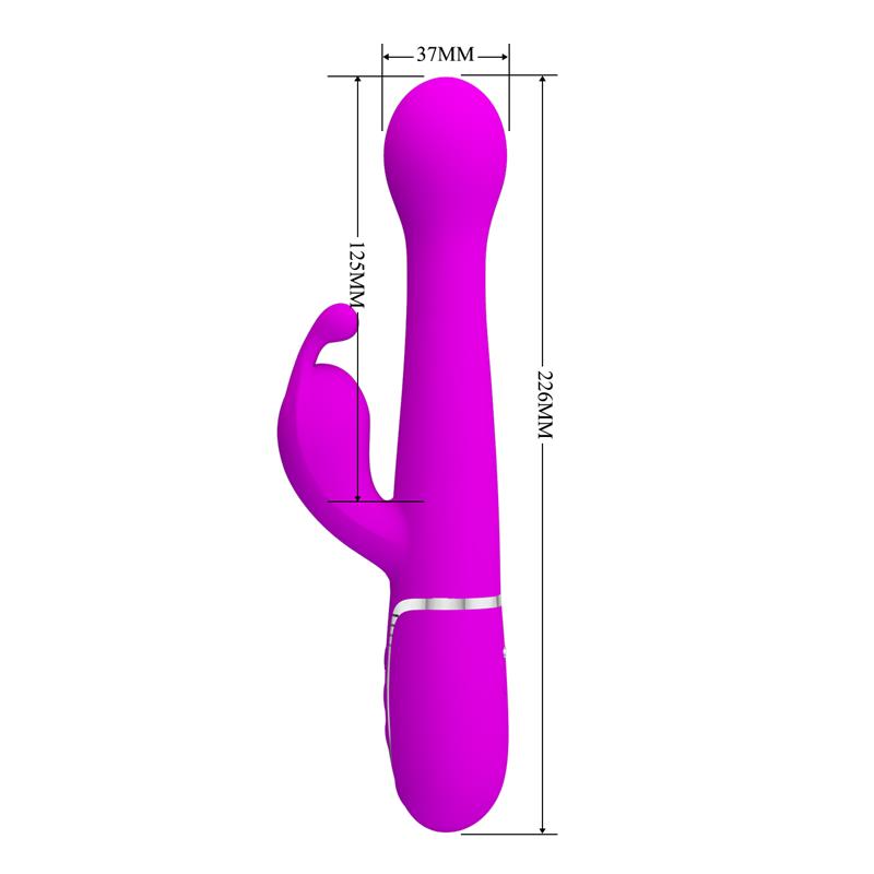Vibrador con Thrusting y Bolas Rotatorias Dejon Rosa - Imagen 8