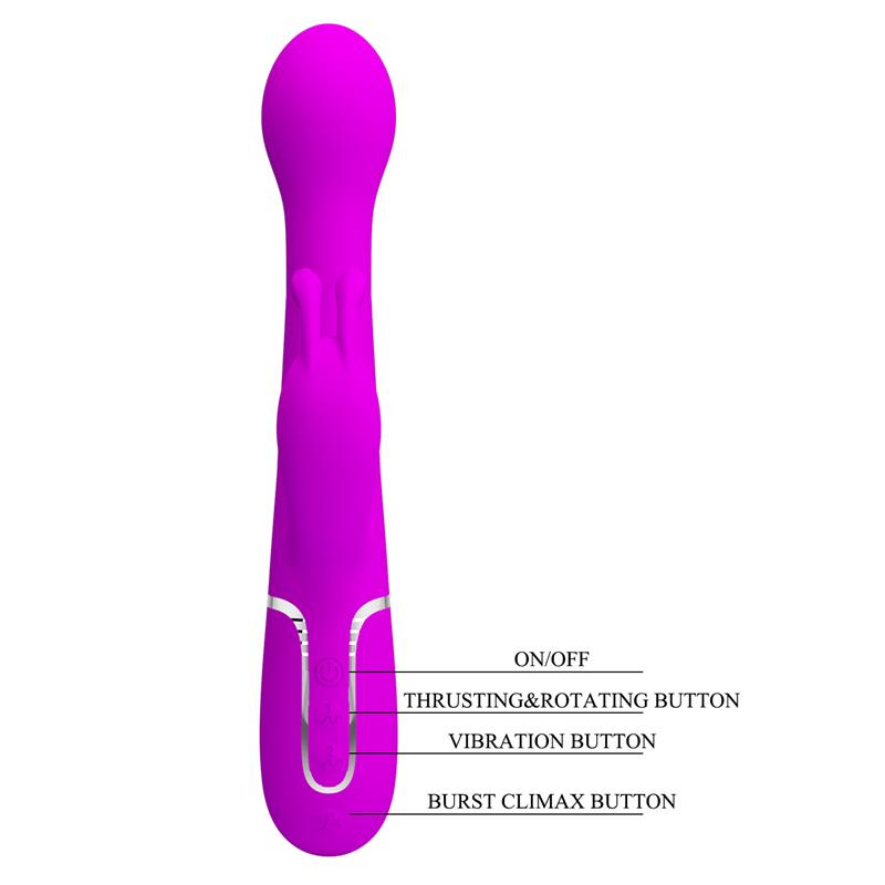 Vibrador con Thrusting y Bolas Rotatorias Dejon Rosa - Imagen 9