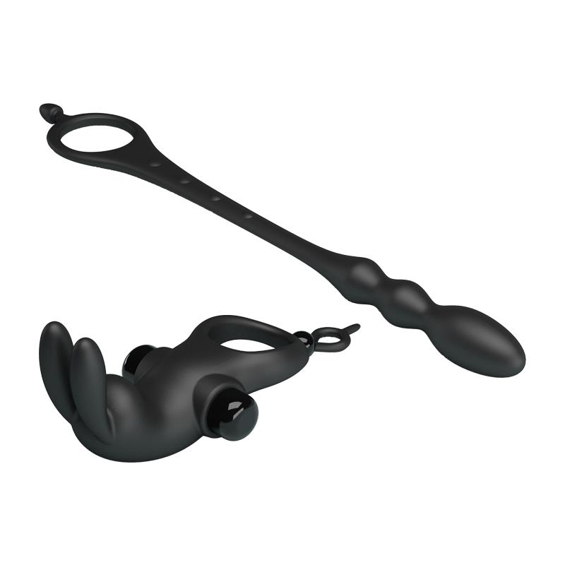 Anillo Vibrador con Cadena Anal Desmontable - Imagen 3