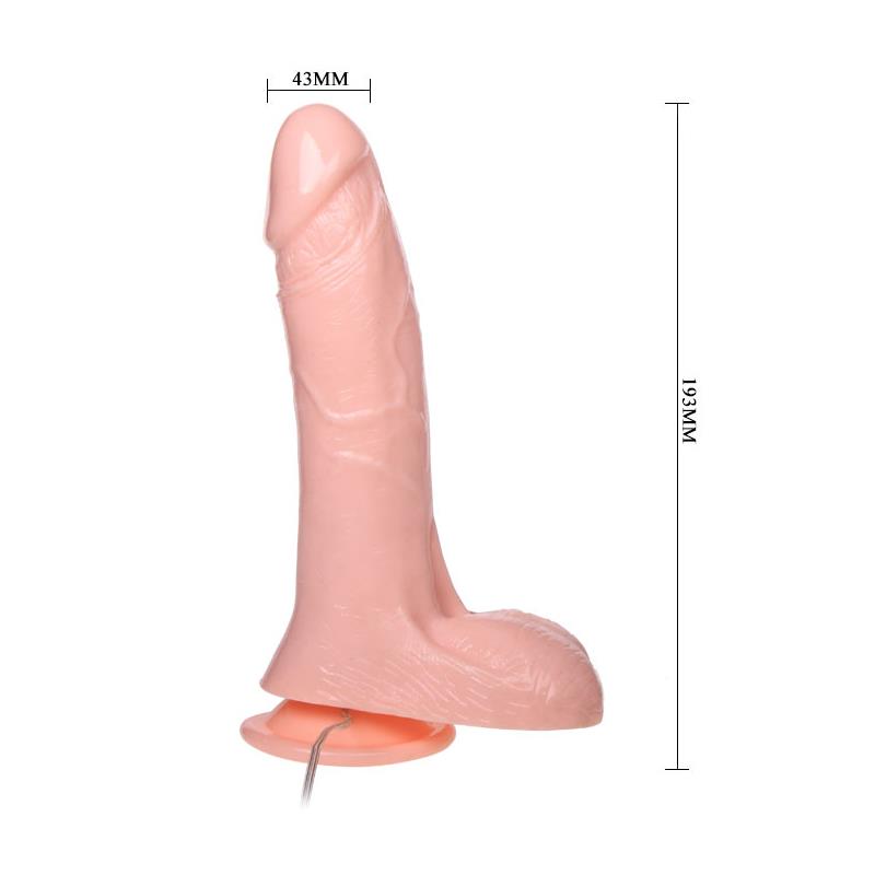 Baile Dildo con Bomba Color Natural - Imagen 5