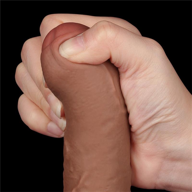 Dildo con Piel Retractil 7 Bronceado - Imagen 7